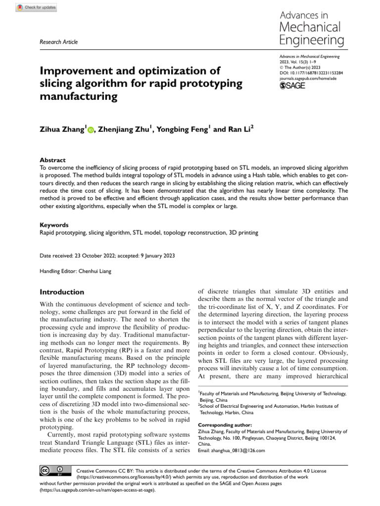 Zhang Et Al 2023 Improvement and Optimization of Slicing Algorithm For ...