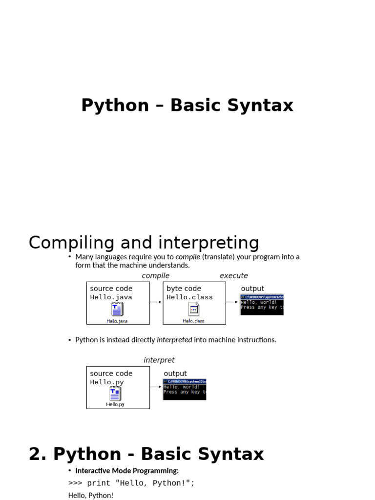 Python Basic Syntax and Variables Guide | PDF | Variable (Computer ...
