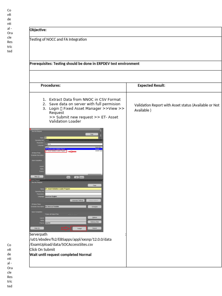 NNOC and FA Integration PAT | PDF