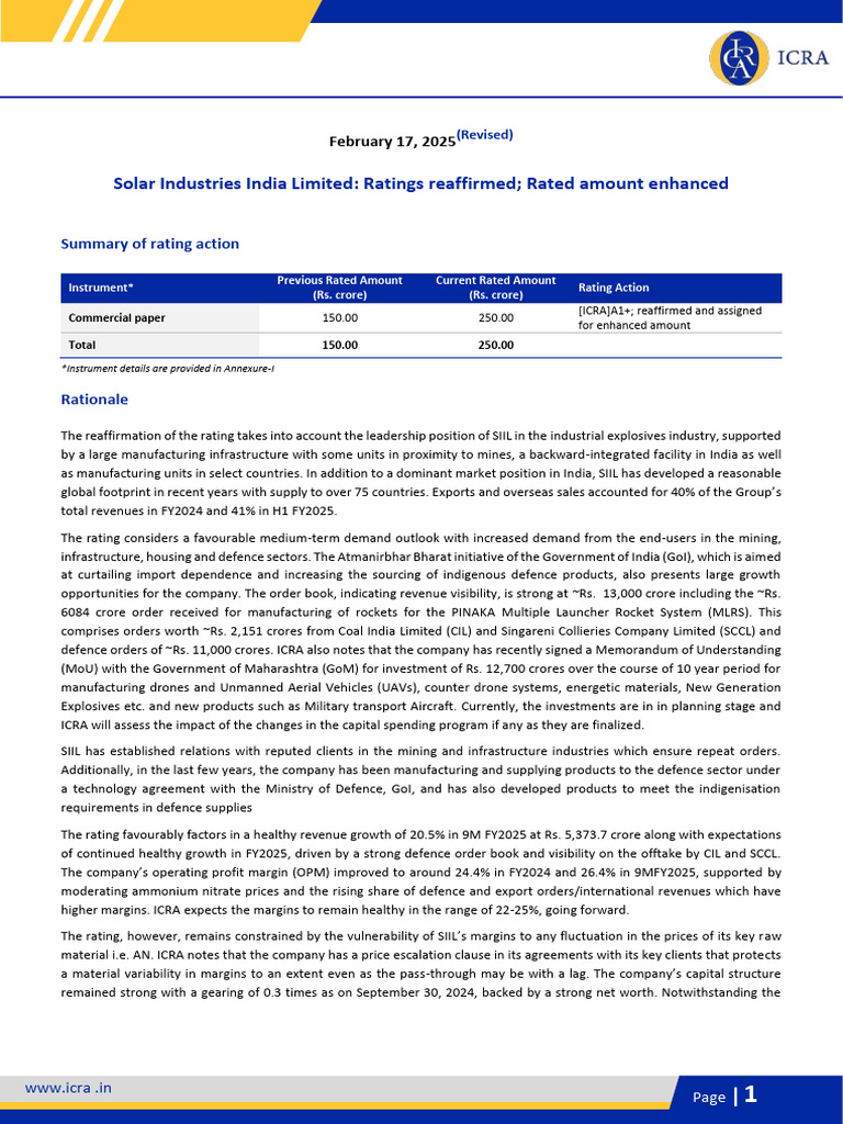 Solar Industries India Ltd Annual Report 2024 | PDF | Foreign Exchange ...