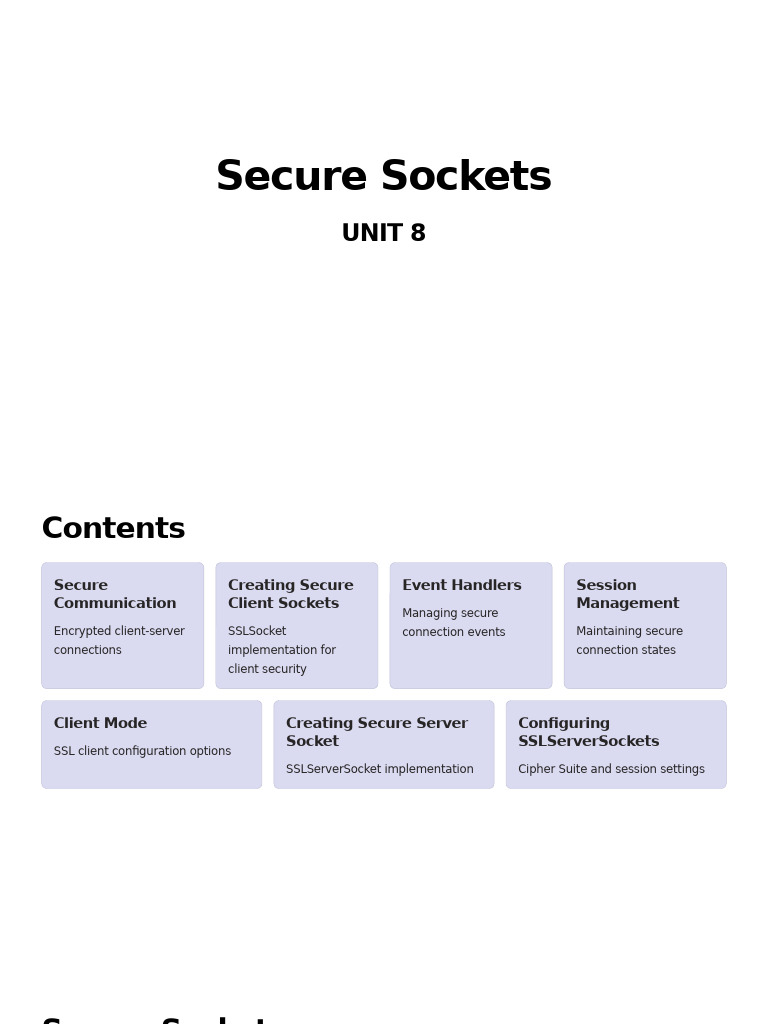 Unit 8 Secure-Sockets | PDF | Transport Layer Security | Public Key ...