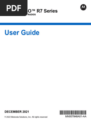 MOTOTRBO R7 User Guide | PDF | Trademark