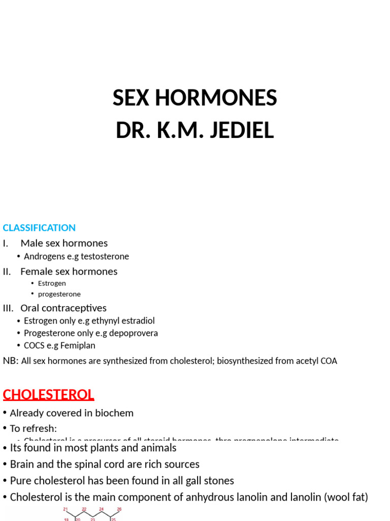 Overview of Sex Hormones and Metabolism | PDF | Progesterone | Estrogen