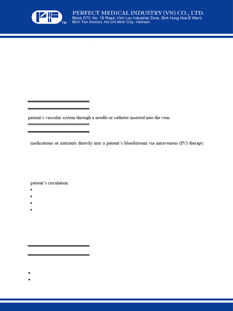 Instructions for Disposable Infusion Sets | PDF | Intravenous Therapy ...