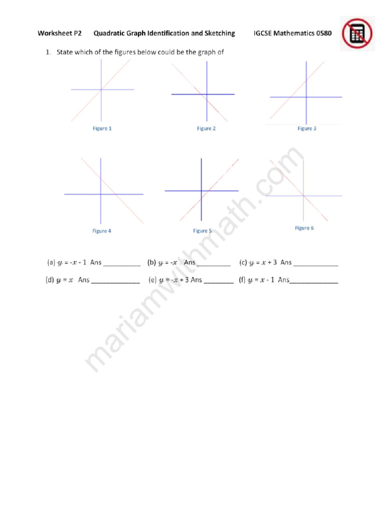 27 (C) Quadratic Equation Graphs (Advance) P2 | PDF