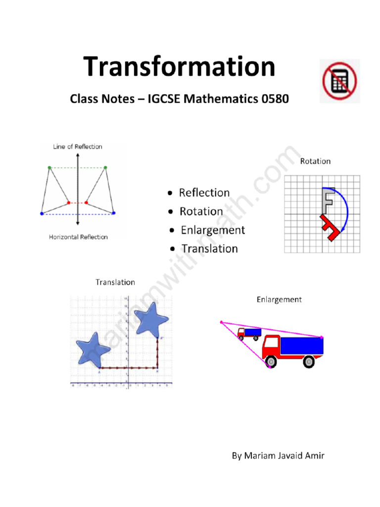 48 (A) Transformation Class Notes P2 | PDF