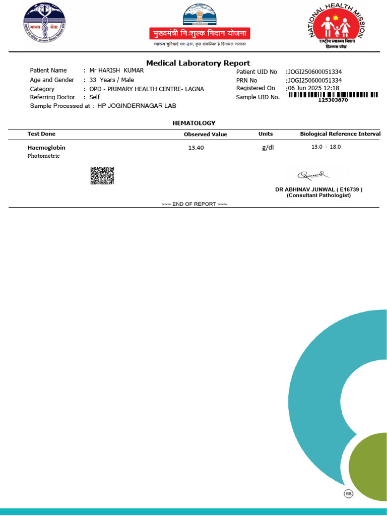 Comprehensive Lab Report for Mr. Kumar | PDF | Vitamin B12 | Glycated ...
