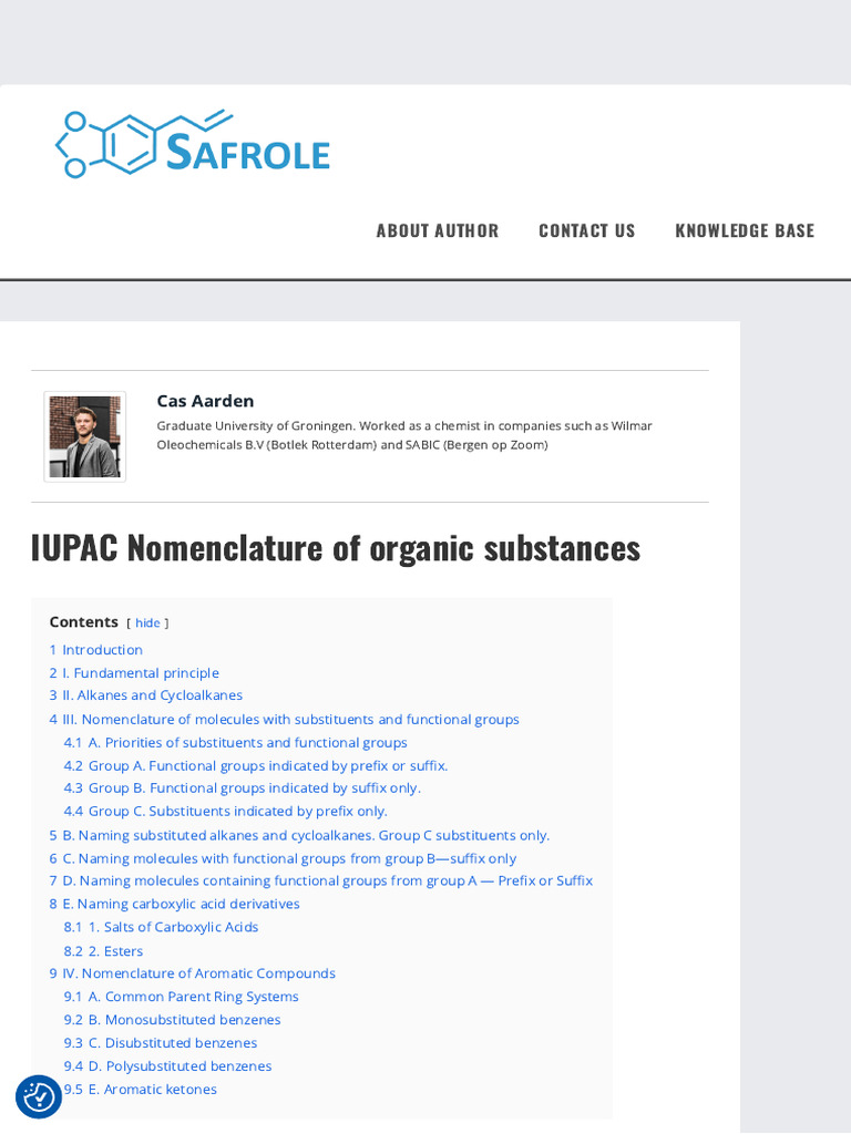 IUPAC Nomenclature of Organic Chemistry - Safrole | PDF | Carboxylic ...