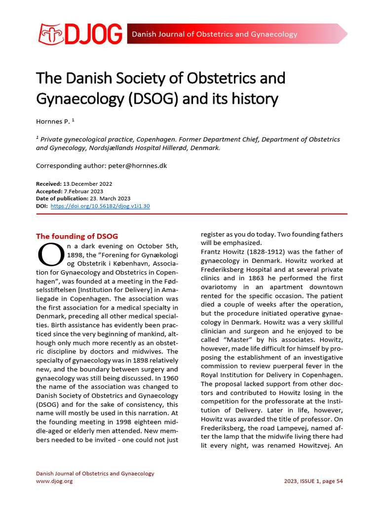 History of Danish Obstetrics Society | PDF | Gynaecology | Childbirth