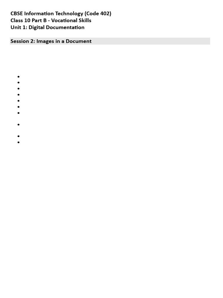 CBSE IT - Part B - Unit 1 - Session 2,3,4 Assignment Answers | PDF ...