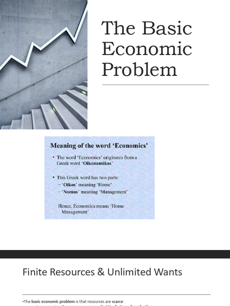 Unit-1 The Basic Economic Problem | PDF | Opportunity Cost | Labour ...