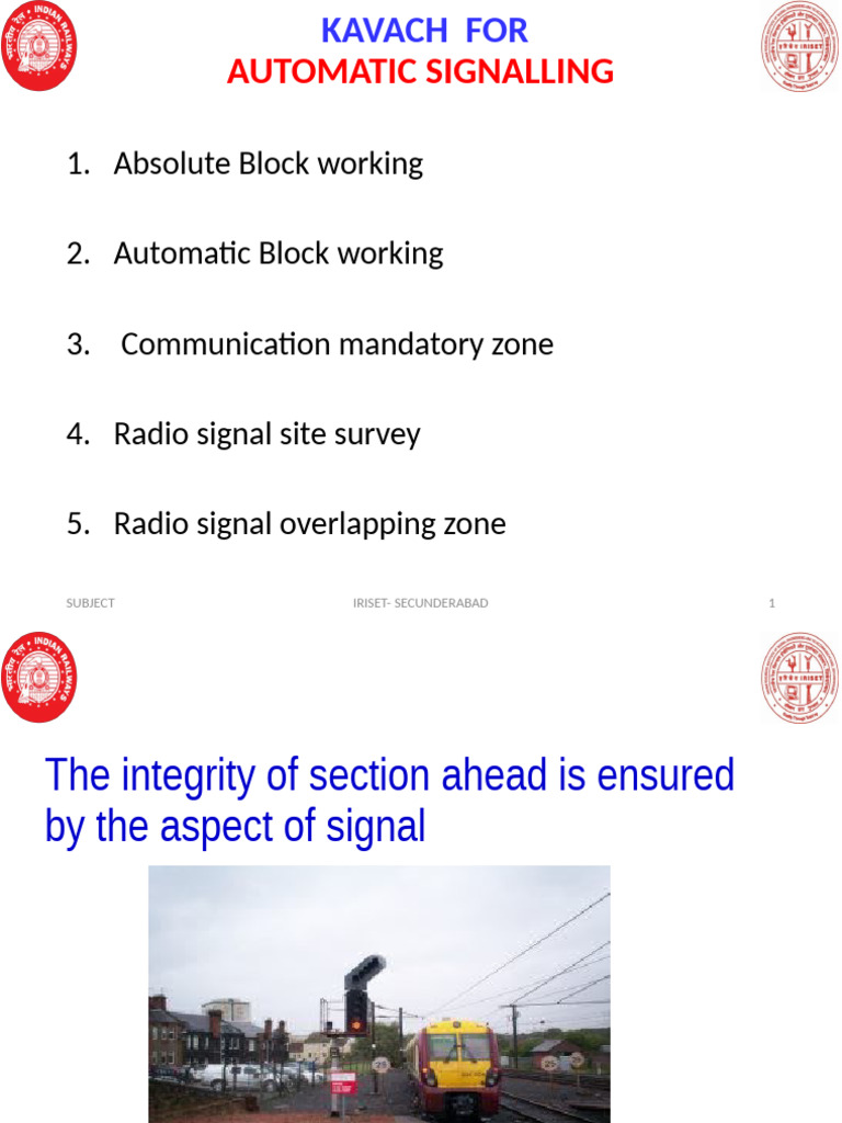 Kavach Automatic Signalling System Overview | PDF | Power Supply ...