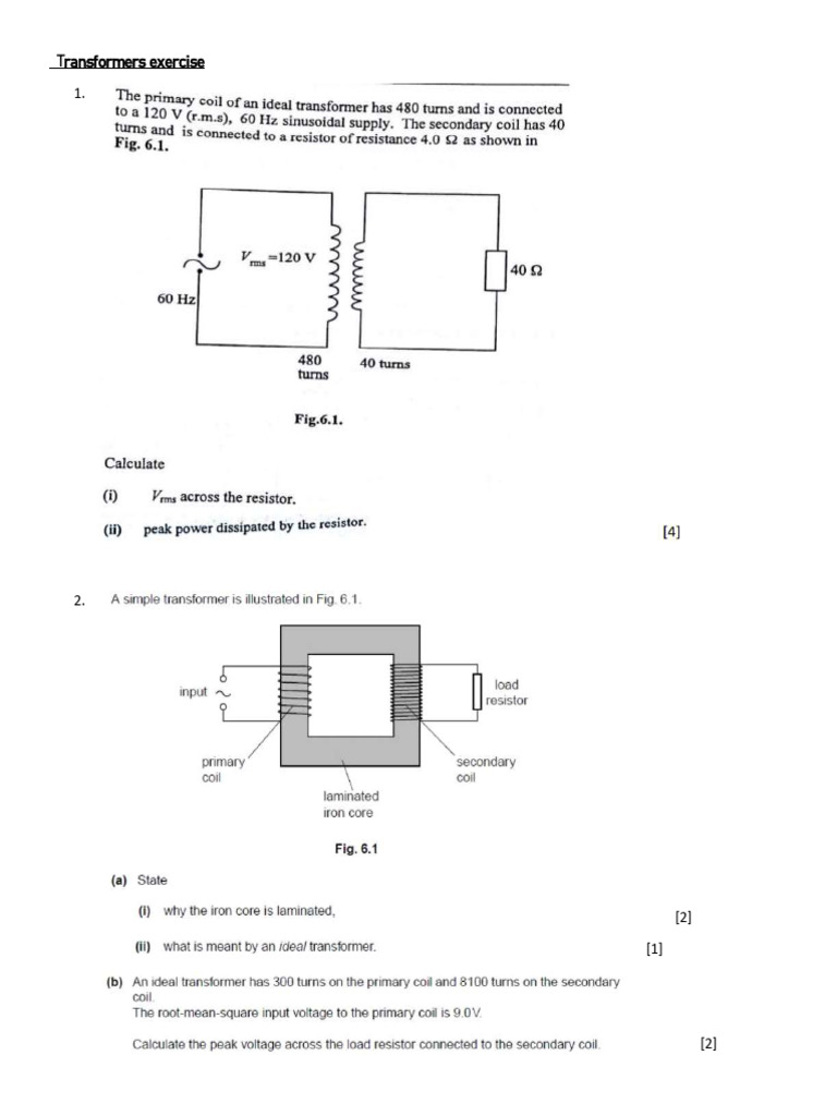Transformers Exercise | PDF