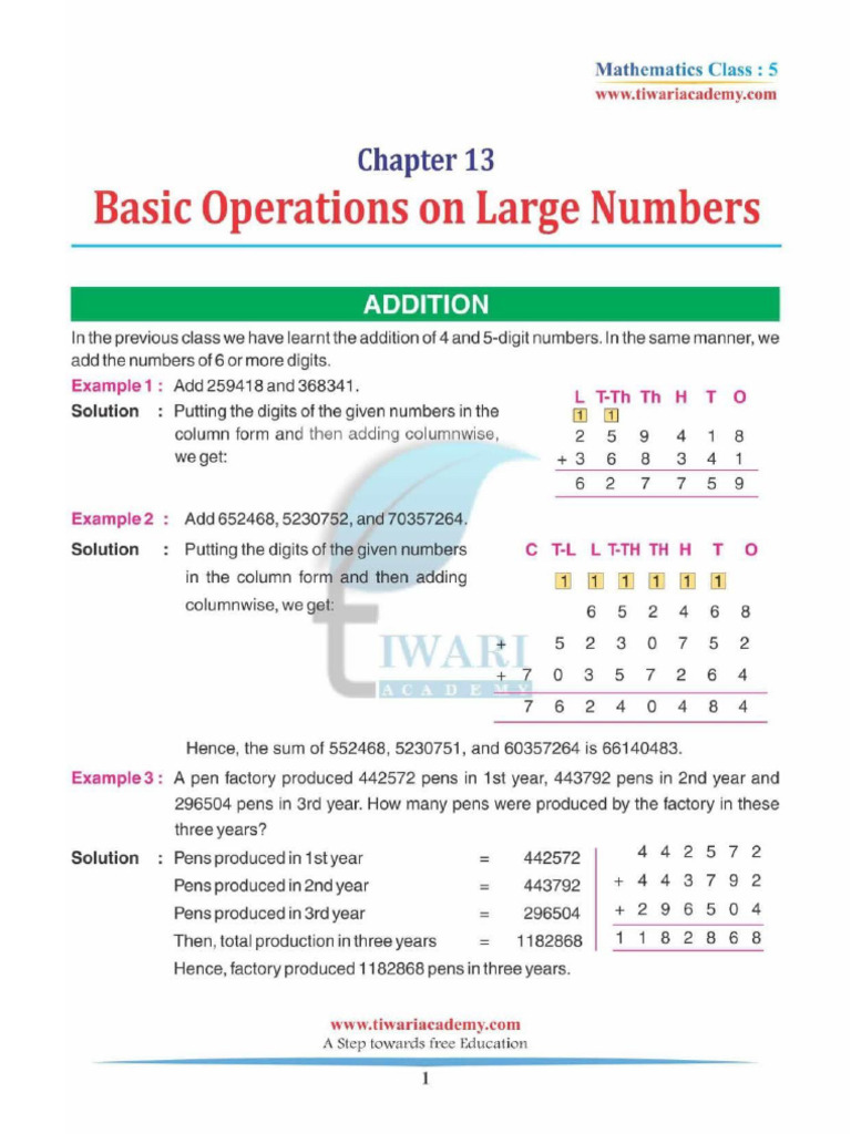 5 Maths Practice Book Chapter 13 | PDF