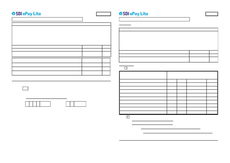 SBI Pre Acknowledgement Payment Form | PDF | Cheque | Cash