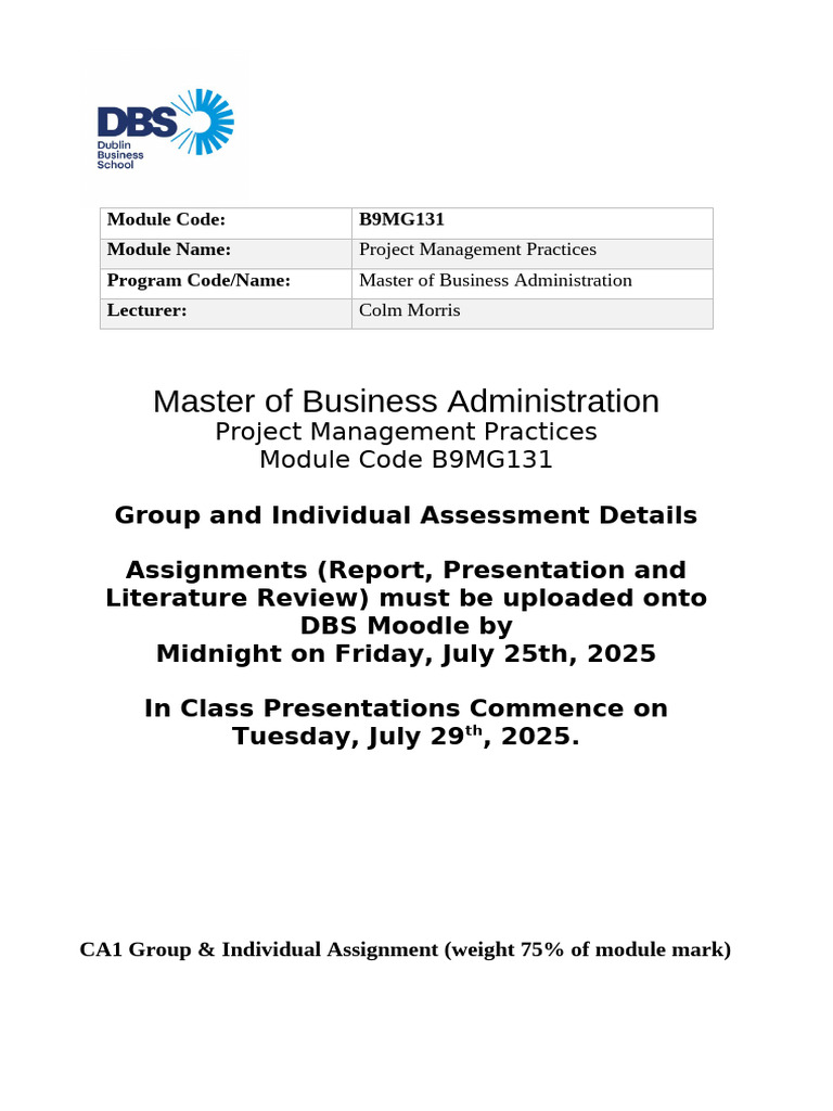 Project Management Practices Module Guide | PDF | Project Management ...