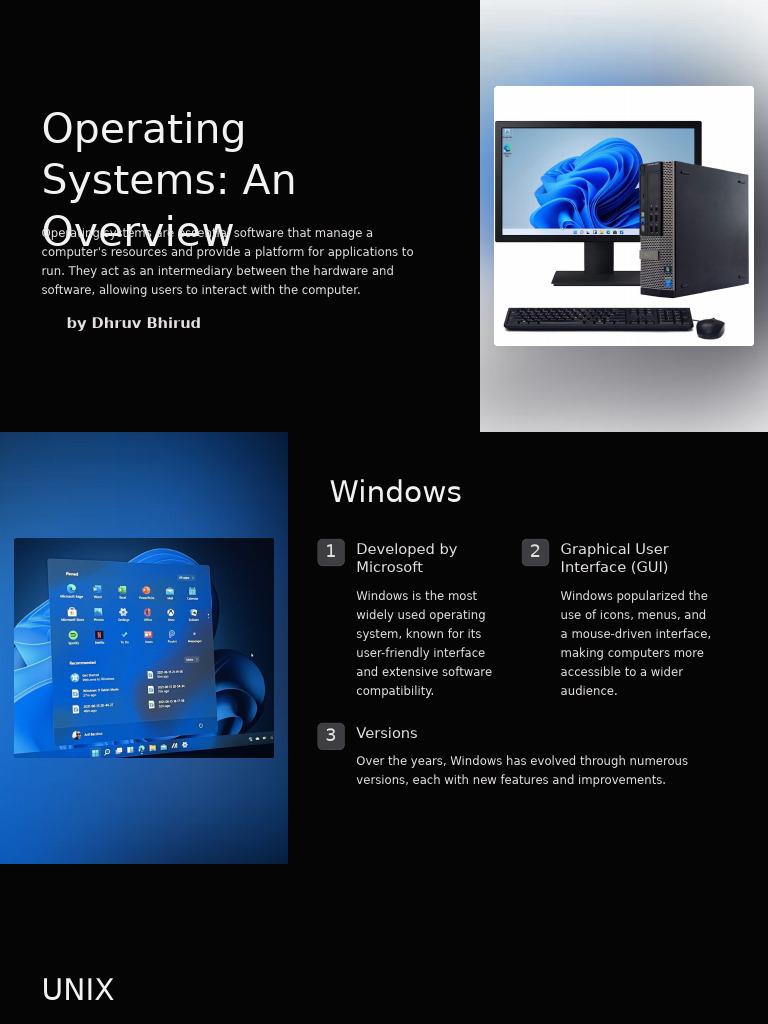 Overview of Major Operating Systems | PDF | Linux | Graphical User ...