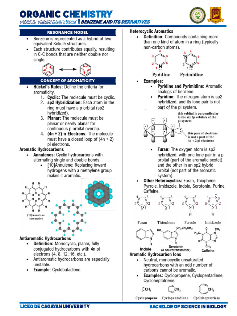 Benzene and Its Derivatives ORGANIC CHEMISTRY | PDF | Aromaticity ...