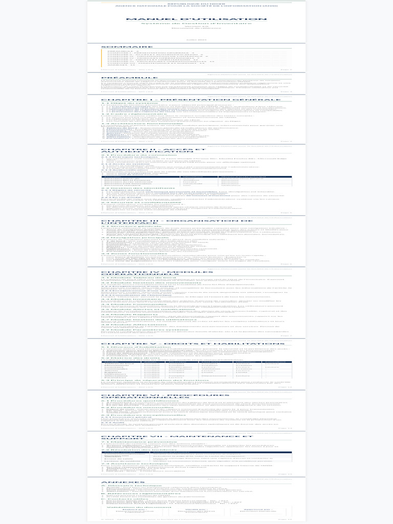 Manuel d'Utilisation SGI v3.0 Niger | PDF | Stock | Internet