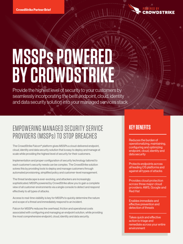 MSSP Solutions with CrowdStrike Falcon | PDF | Computer Security | Security