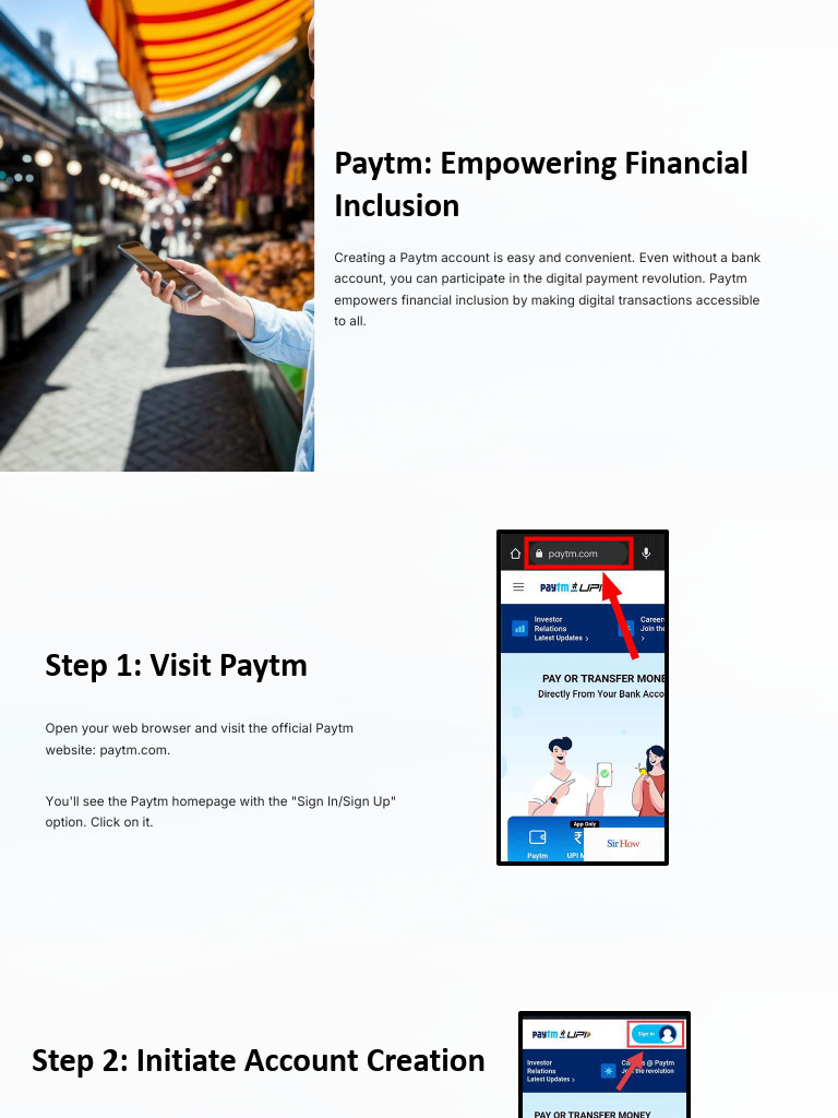 Paytm Account Creation Guide | PDF