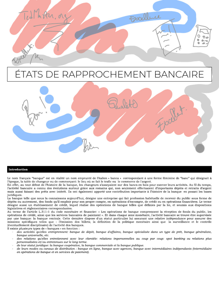 États de rapprochement bancaire | PDF