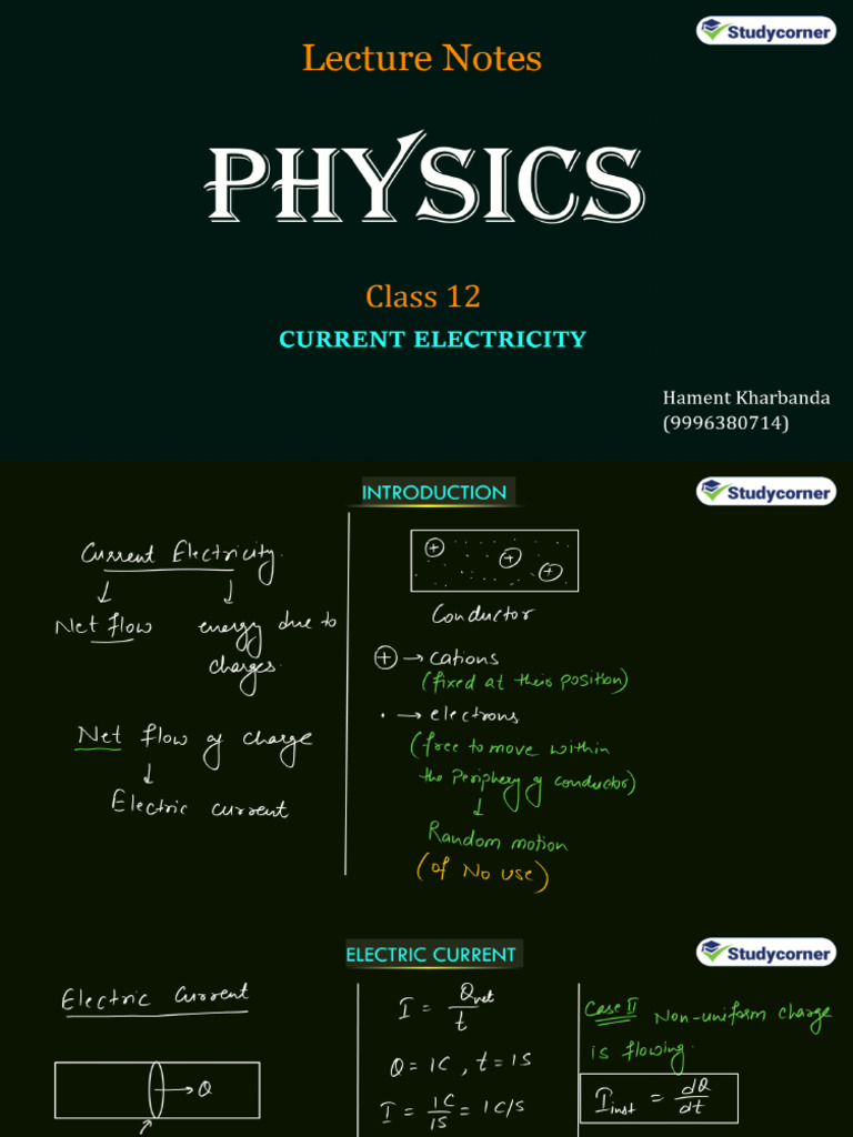 Current Electricity 1 | PDF