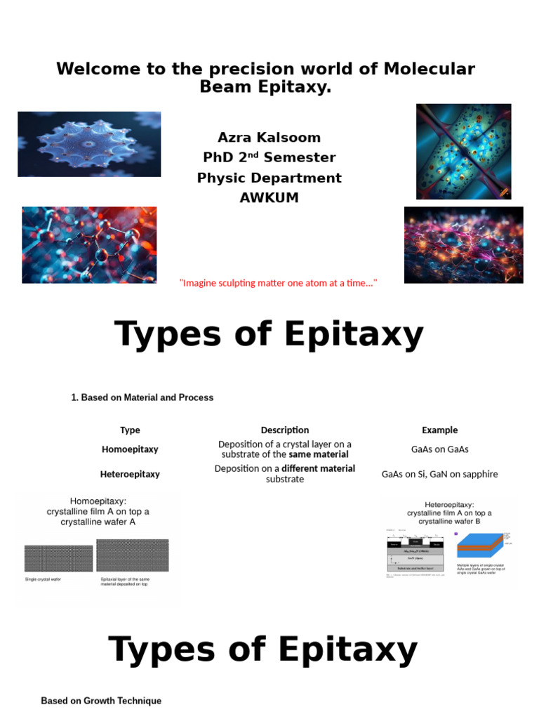 Overview of Molecular Beam Epitaxy | PDF | Epitaxy | Gallium Arsenide