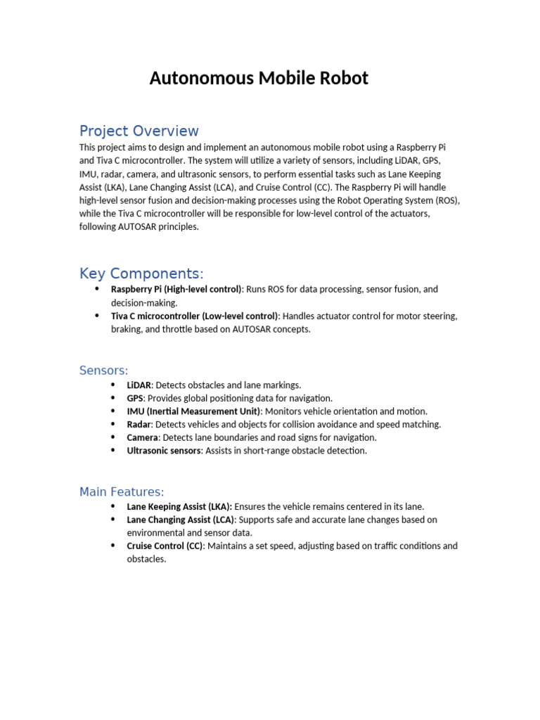 Autonomous Mobile Robot Design Overview | PDF | Lidar | Inertial ...