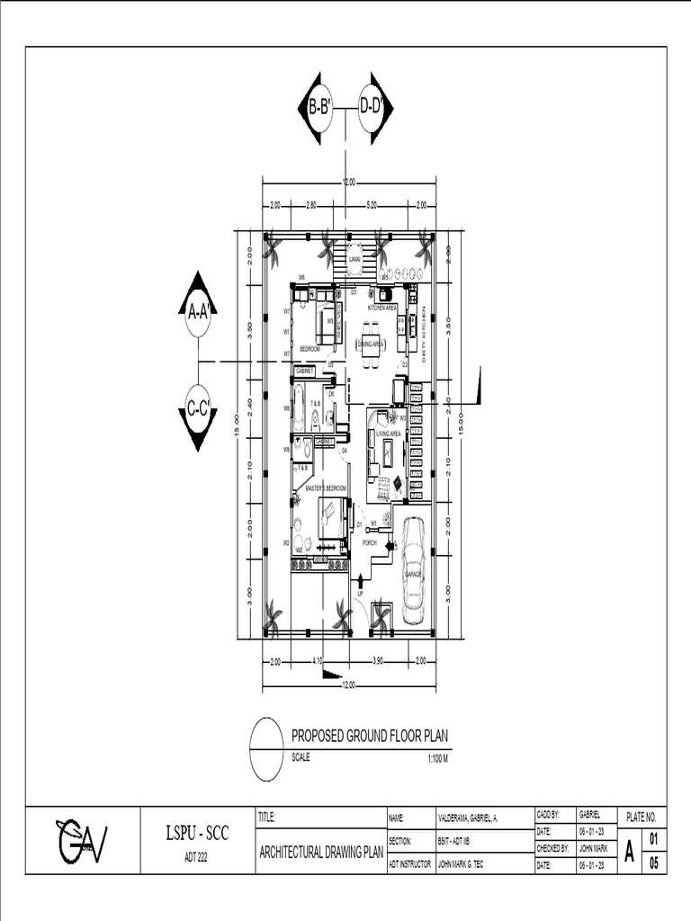 Ground Floor Architectural Plan ADT | PDF | Chess Theory | Chess Openings