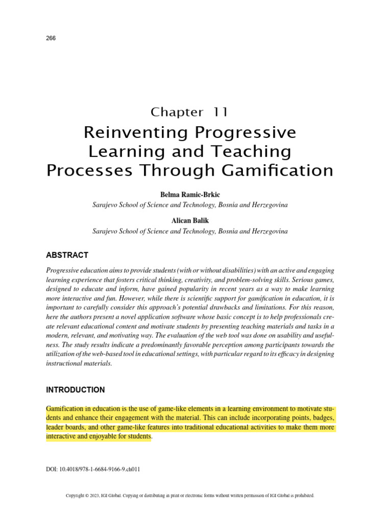 Reinventing Progressive Learning and Teaching Processes Through ...