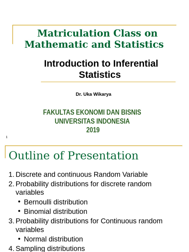 Inferential Statistics Overview | PDF | Probability Distribution ...
