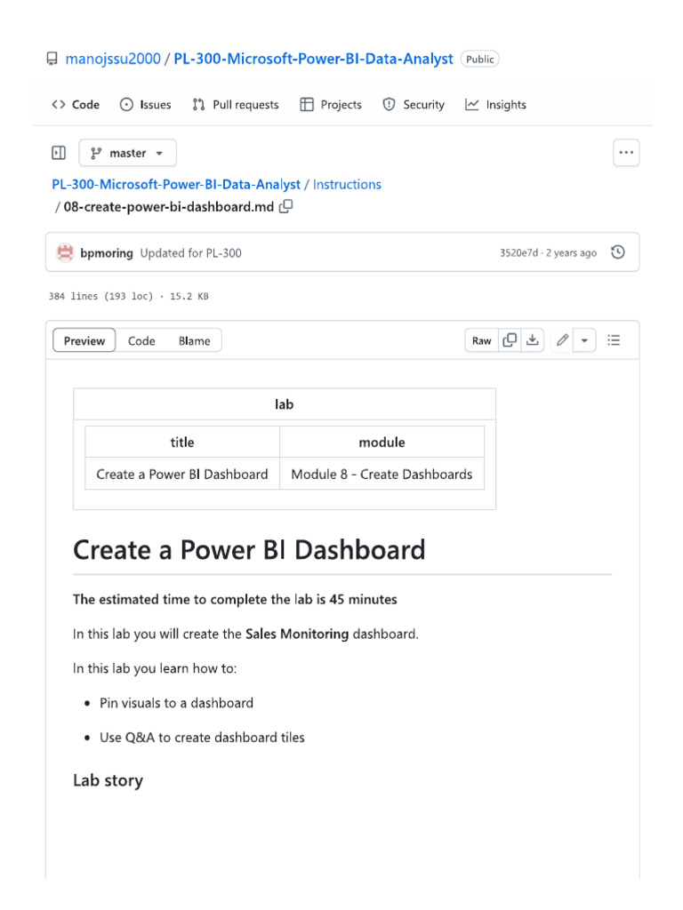 08 Create Power Bi Dashboard | PDF