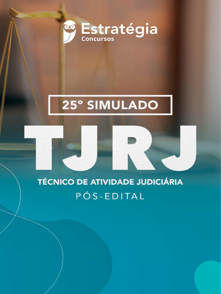 Simulado TJ-RJ: Técnico Judiciário 2020 | PDF | Advogado | Governo
