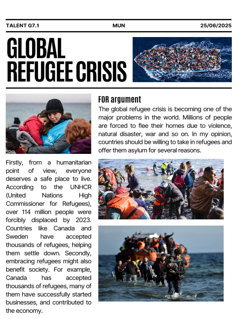 Global Refugee Crisis | PDF | Refugee | Refugees Of The Syrian Civil War