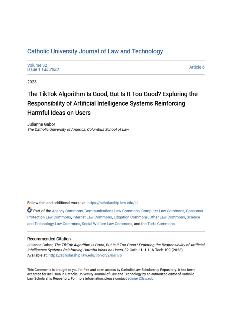 TikTok Algorithm's Impact on Users | PDF
