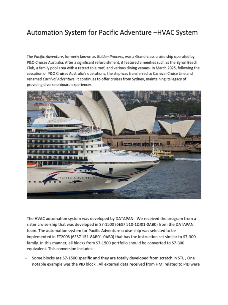 Automation System For Pacific Adventure | PDF