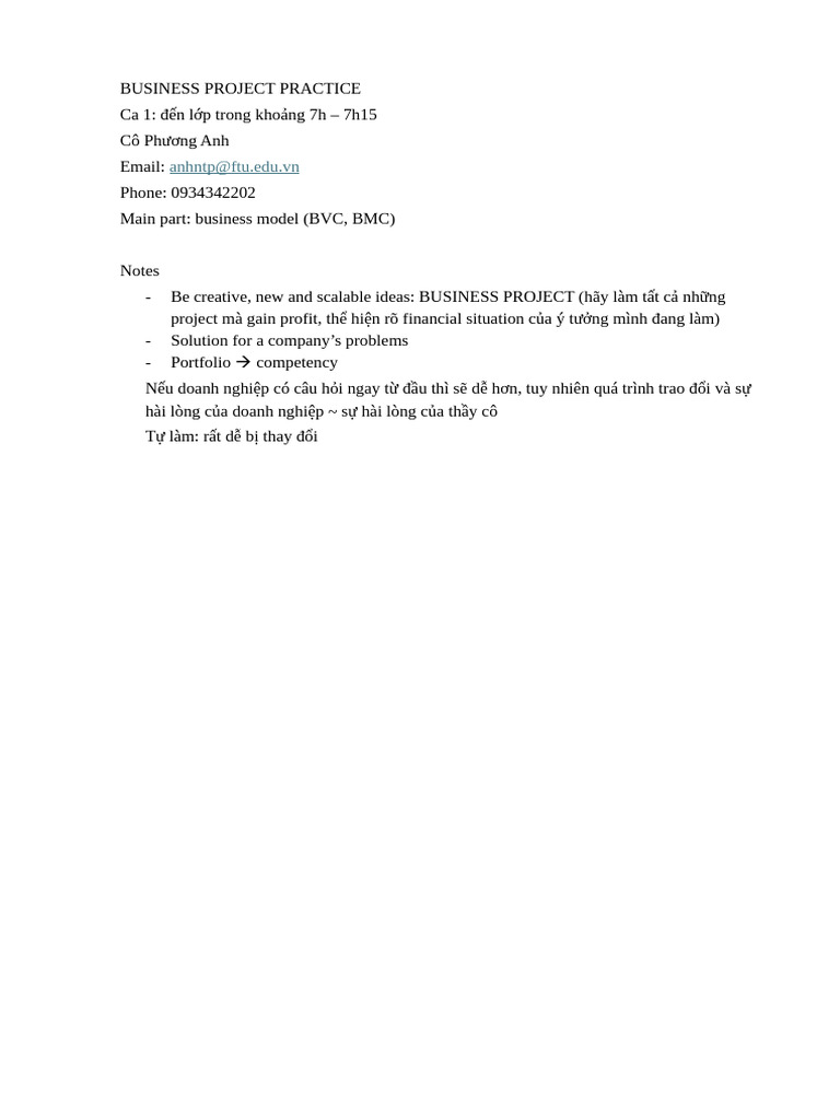 Business Project Practice | PDF