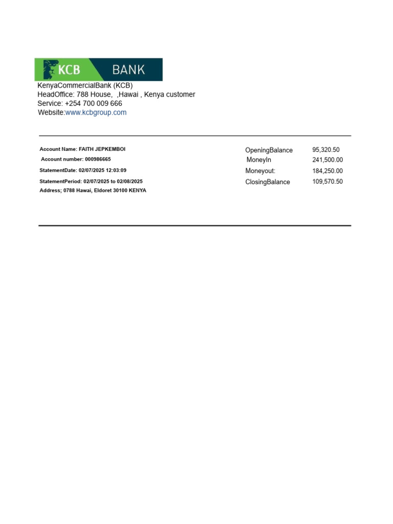 Kenyacommercialbank (KCB) Headoffice: 788 House,, Hawai, Kenya Customer ...