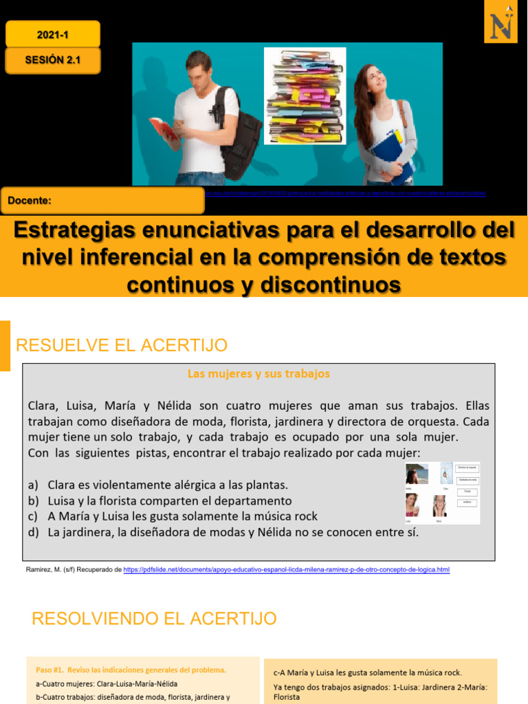 Estrategias para la lectura inferencial | PDF | Razonamiento deductivo ...