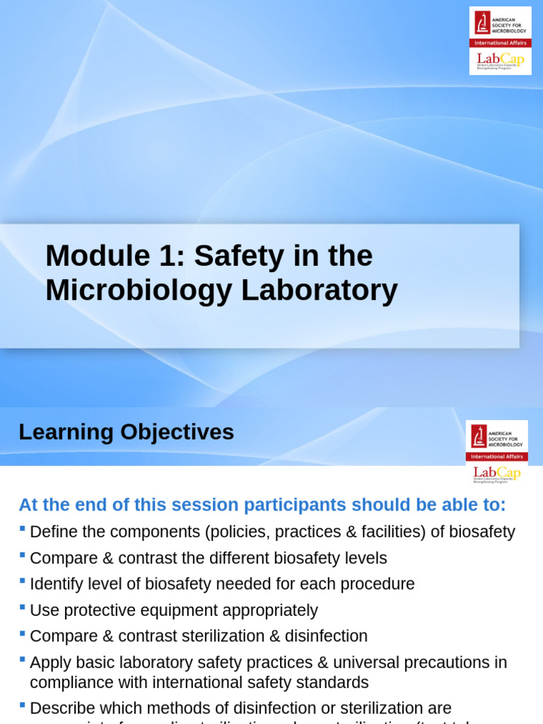 Microbiology Laboratory Safety Guide | PDF | Sterilization ...
