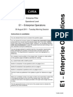 E1 - Enterprise Operations: Enterprise Pillar Operational Level