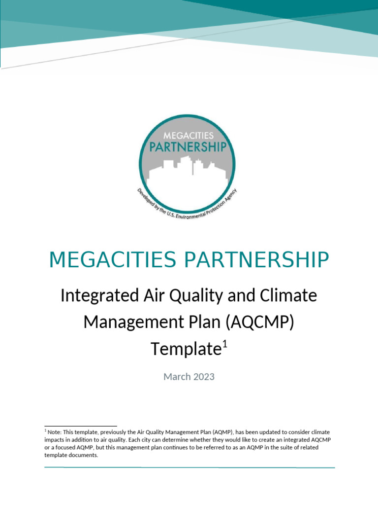 11b Air Quality and Climate Management Plan Template | PDF | Air ...