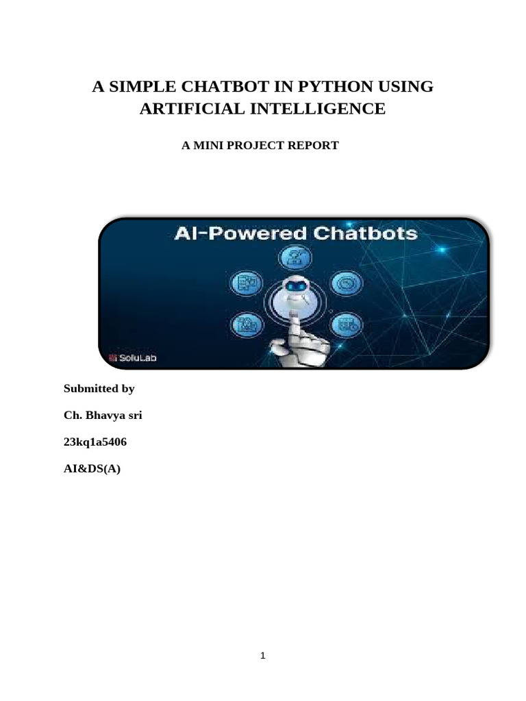 Ai Chatbot Using Python Report | PDF | Python (Programming Language ...