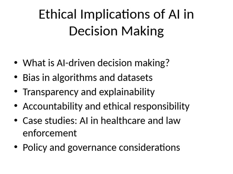 Ethical AI in Decision Making Insights | PDF