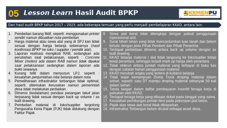 Tambahan Materi Lesson Learn | PDF