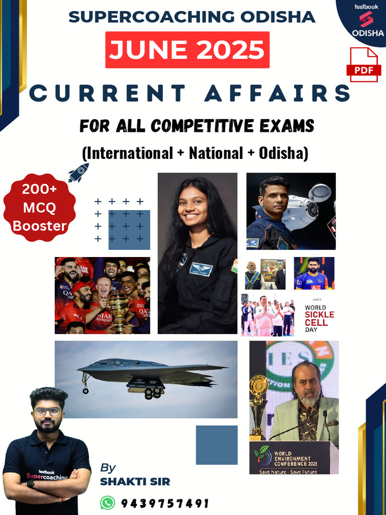 June 2025 Current Affairs MCQs | PDF | South America