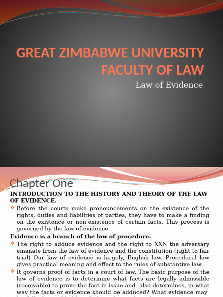 History and Theory of Evidence Law | PDF | Evidence (Law) | Relevance (Law)