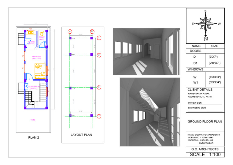 Ground Floor Layout Plan Design | PDF