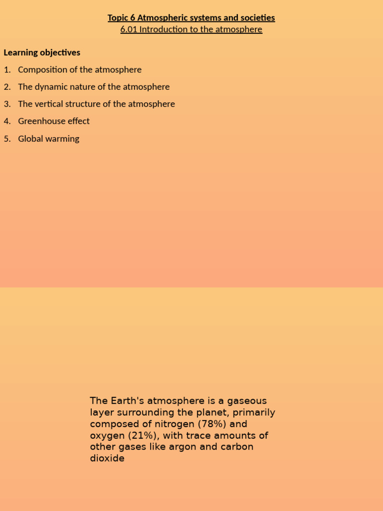 Understanding Earth's Atmospheric Systems | PDF | Atmosphere Of Earth ...